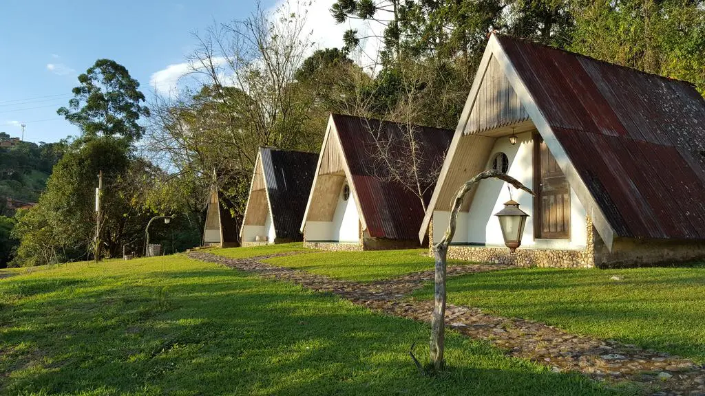 Chalés da Pousada Meu Recanto em Ibitipoca, Minas Gerais.