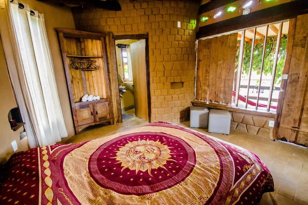 Quarto do Bio Chalé em Carrancas, Minas Gerais.